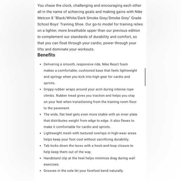 EUC kids Nike Metacon 8 sneakers. Size 4.5 - Picture 9 of 9